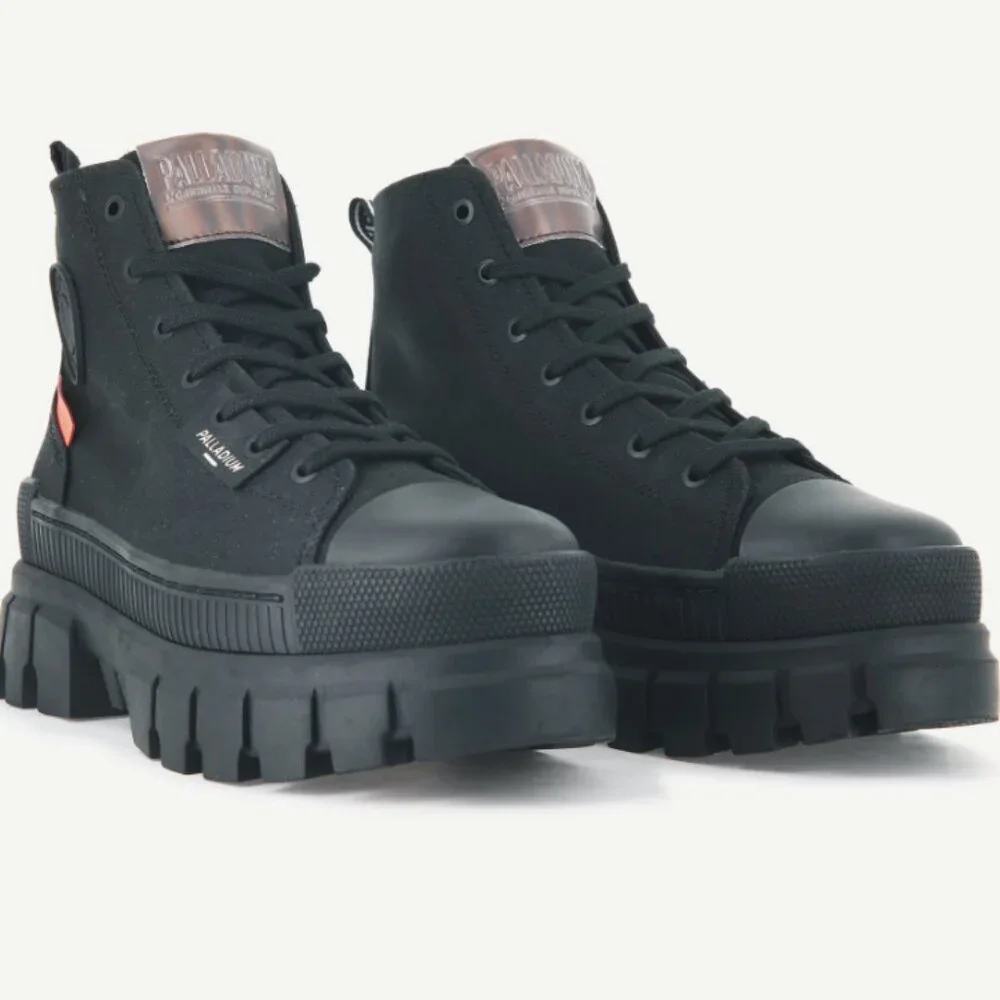 Palladium Revolt Hi Tx Sneaker Boots 97242-010 S14 Black Shoes Womens Stompers - Picture 11 of 16